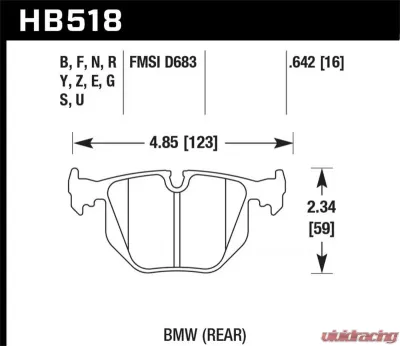 Hawk Performance ER-1 Disc Brake Pad - HB518D.642