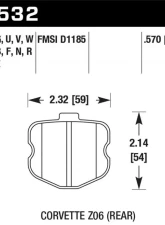 Hawk Performance ER-1 Disc Brake Pad                                     - HB532D.570 - Image 2