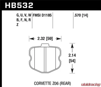 Hawk Performance ER-1 Disc Brake Pad - HB532D.570