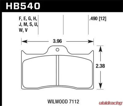 Hawk Performance ER-1 Disc Brake Pad - HB540D.490
