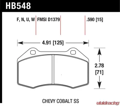 Hawk Performance ER-1 Disc Brake Pad - HB548D.510