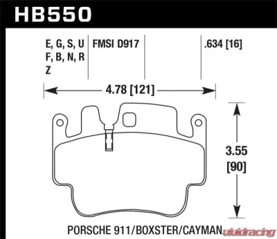 Hawk Performance ER-1 Disc Brake Pad - HB550D.634