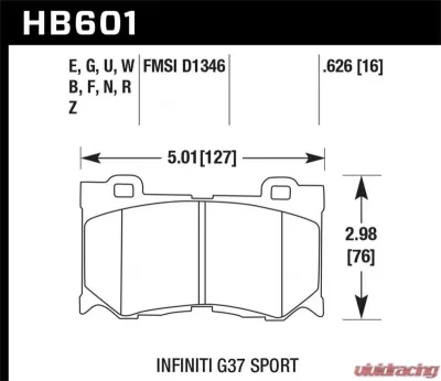 Hawk Performance ER-1 Disc Brake Pad - HB601D.626