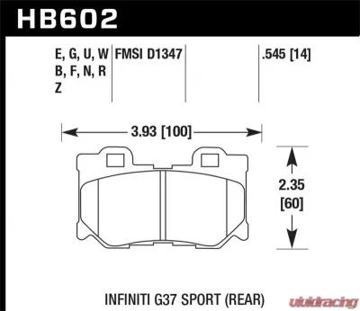 Hawk Performance ER-1 Disc Brake Pad - HB602D.545