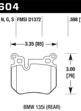 Hawk Performance ER-1 Disc Brake Pad                                     - HB604D.598 - Image 2