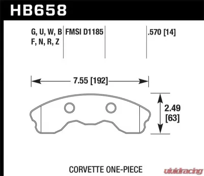 Hawk Performance ER-1 Disc Brake Pad - HB658D.570