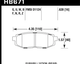 Hawk Performance ER-1 Disc Brake Pad