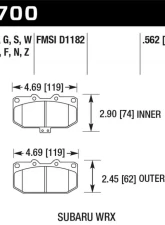 Hawk Performance ER-1 Disc Brake Pad                                     - HB700D.562 - Image 2