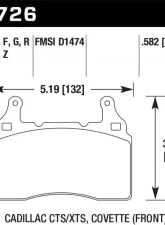 Hawk Performance ER-1 Disc Brake Pad                                     - HB726D.582 - Image 2