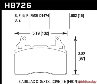 Hawk Performance ER-1 Disc Brake Pad - HB726D.582