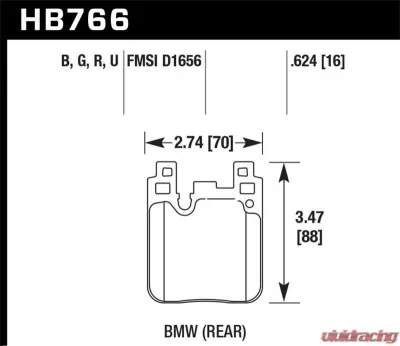 Hawk Performance ER-1 Disc Brake Pad - HB766D.624