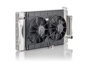 PWR Extruded Tube Crossflow Radiator Module SBC/BBC w/Spal Dual 11