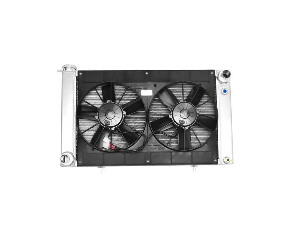 PWR Extruded Tube Crossflow Radiator Module w/TOC SBF/BBF Mustang 1967-1970 - 15-10551