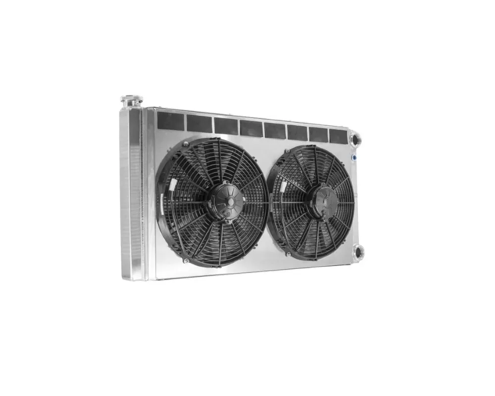 PWR Universal Offroad Radiator Brushed Fan Module - 31x19 - CR-UC-RPR044C