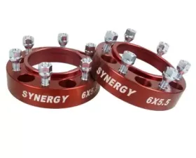 Synergy MFG Hub Centric Wheel Spacers 6X5.5-1.50 Inch Width M12X1.50 Stud Size