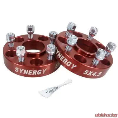 Synergy MFG Jeep Hub Centric Wheel Spacers 5X4.5-1.75 Inch Width 1/2-20 UNF Stud Size - 4113-5-45-H
