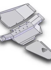 Synergy MFG JK Heavy Duty Complete Skid Plate System 12-18 Wrangler JK/JKU Black Powdercoated                                     - 5709-BK - Image 3