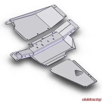 Synergy MFG JK Heavy Duty Complete Skid Plate System 2007-2011 Wrangler JK/JKU Black Powdercoated - 5710-BK