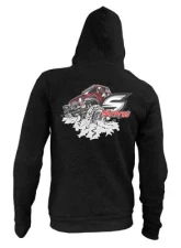 Synergy MFG Synergy Cracked Zip Up Hoodie Small Black                                     - APL-3000-S - Image 3