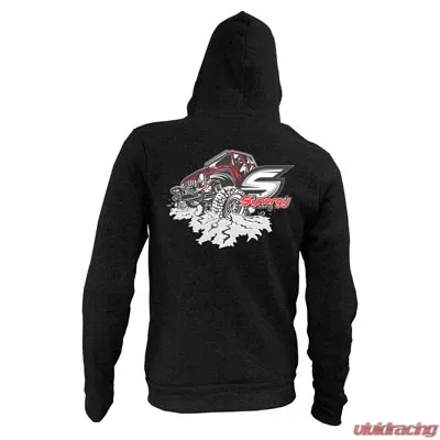 Synergy MFG Synergy Cracked Zip Up Hoodie Small Black - APL-3000-S