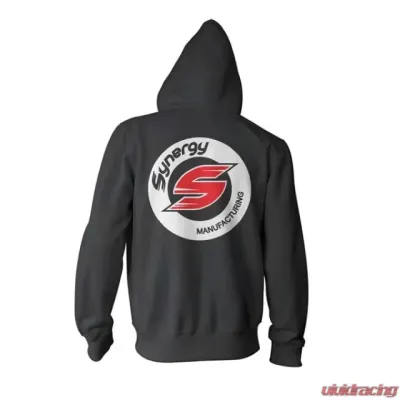 Synergy MFG Synergy Round Logo Zip Up Hoodie Small Black - APL-3200-S