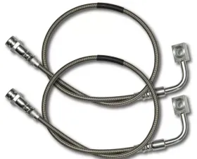 Rock Krawler Long Travel Stainless Steel Front Brake Lines JK