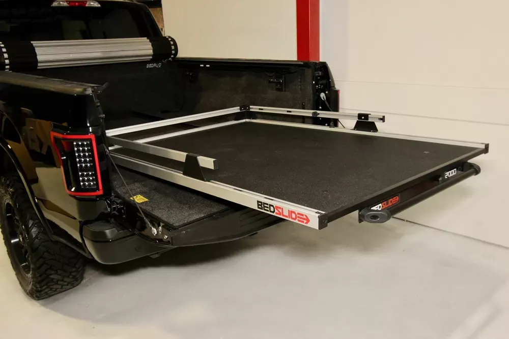 BedSlide 6 5 FT Short Bed Chevy/Dodge/Ford/Nissan/Toyota 75 Percent Ext 2000lbs Heavy Duty 75X48 Inch - 20-7548-HD
