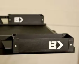 BedSlide Black BedBin Mini Kix 7 Inch X 18 Inch 2 pc Bin Kit