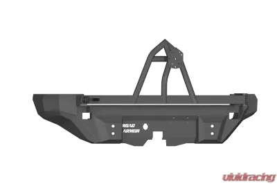 HUMMER H2 03-09 Rear Dakar Non-Winch Bumper with Tire Carrier BLACK Road Armor - 12008B