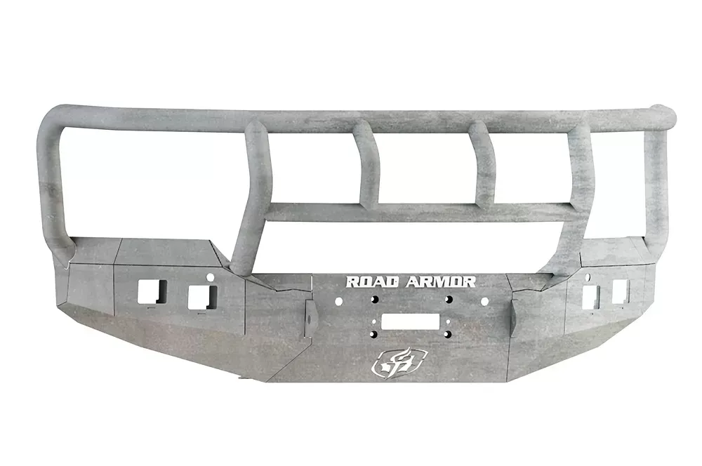 GMC Front Winch Bumper Square Light Ports 2500,3500 15-16 RAW Titan II Guard Road Armor Stealth Series - 215R2Z