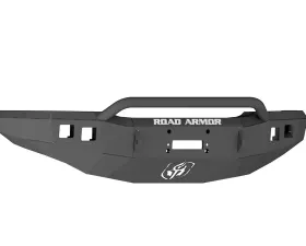 CHEVY Front Winch Bumper Square Light Ports 2500,3500 03-07 BLACK Pre-Runner Guard Road Armor Stealth Series