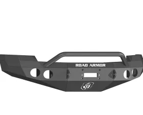 CHEVY Front Winch Bumper Round Light Ports 2500,3500 08-10 BLACK Pre-Runner Guard Road Armor Stealth Series