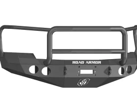 CHEVY Front Winch Bumper Round Light Ports 2500,3500 08-10 BLACK Lonestar Guard Road Armor Stealth Series