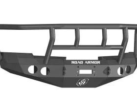 CHEVY Front Winch Bumper Round Light Ports 1500 SILVERADO 08-13 BLACK Titan II Guard Road Armor Stealth Series