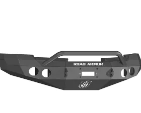 CHEVY Front Winch Bumper Round Light Ports 1500 SILVERADO 08-13 BLACK Pre-Runner Guard Road Armor Stealth Series