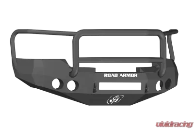CHEVY 1500 SILVERADO 08-13 Front Stealth Non-Winch Bumper Round Light Port Lonestar Guard BLACK Road Armor - 37705B-NW