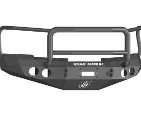 CHEVY Front Winch Bumper Round Light Ports 1500 SILVERADO 08-13 BLACK Lonestar Guard Road Armor Stealth Series