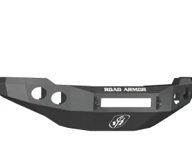 CHEVY Front Non-Winch Bumper Round Light Ports 2500,3500 11-14 BLACK Road Armor Stealth Series