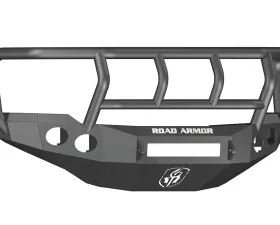 CHEVY Front Non-Winch Bumper Round Light Ports 2500,3500 11-14 BLACK Titan II Guard Road Armor Stealth Series