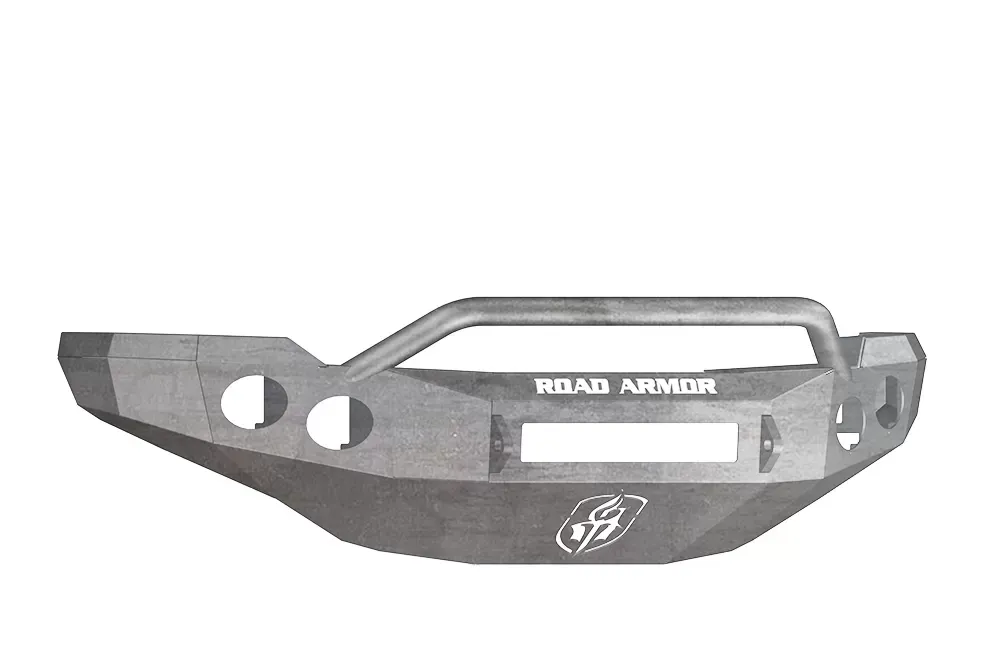 CHEVY Front Non-Winch Bumper Round Light Ports 2500,3500 11-14 RAW Pre-Runner Guard Road Armor Stealth Series - 38204Z-NW