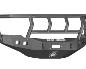 Road Armor CHEVY Front Winch Bumper with Square Light Ports for 2011-2014 2500/3500 Black