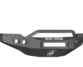 CHEVY Front Non-Winch Bumper Square Light Ports 2500,3500 11-14 BLACK Pre-Runner Guard Road Armor Stealth Series