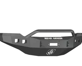 CHEVY Front Winch Bumper Square Light Ports 2500,3500 11-14 BLACK Pre-Runner Guard Road Armor Stealth Series