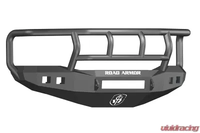 DODGE Front Non-Winch Bumper Square Light Ports 2500,3500,4500,5500 06-09 BLACK Titan II Guard Road Armor Stealth Series - 406R2B-NW