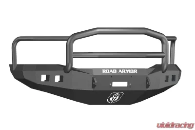 DODGE Front Winch Bumper Square Light Ports 2500,3500,4500,5500 06-09 BLACK Lonestar Guard Road Armor Stealth Series - 406R5B