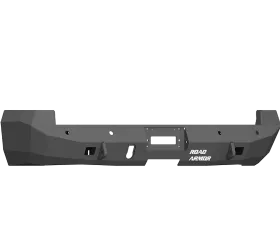 DODGE 2500,3500,4500,5500 RAM 10-17 Rear Stealth Winch Bumper with Sensor Holes for Dually BLACK Road Armor