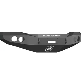 DODGE Front Winch Bumper Round Light Ports 2500,3500,4500,5500 RAM 06-09 BLACK Road Armor Stealth Series