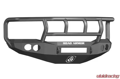 DODGE Front Non-Winch Bumper Round Light Ports 2500,3500,4500,5500 RAM 06-09 BLACK Titan II Guard Road Armor Stealth Series - 44062B-NW