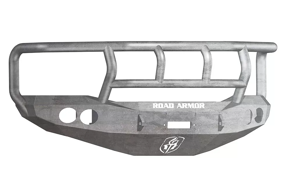 DODGE Front Winch Bumper Round Light Ports 2500,3500,4500,5500 RAM 06-09 RAW Titan II Guard Road Armor Stealth Series - 44062Z