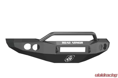 DODGE Front Non-Winch Bumper Round Light Ports 2500,3500,4500,5500 RAM 06-09 BLACK Pre-Runner Guard Road Armor Stealth Series - 44064B-NW